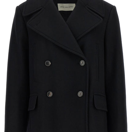 Dries Van Noten Black Wool Coat