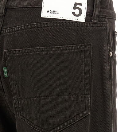 Department 5 Black Cotton Tapered Jeans