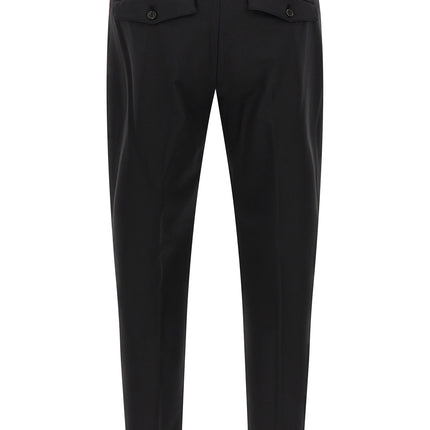 Department 5 Black Virgin Wool Cropped Pants