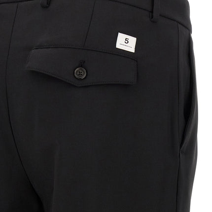 Department 5 Black Virgin Wool Cropped Pants