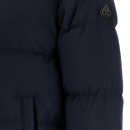Moose Knuckles Blue Nylon Full-Length Jacket