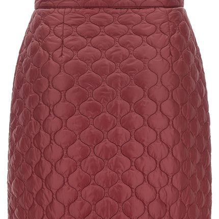 Moncler Bordeaux Polyamide Long Skirt