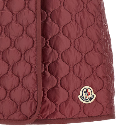 Moncler Bordeaux Polyamide Long Skirt