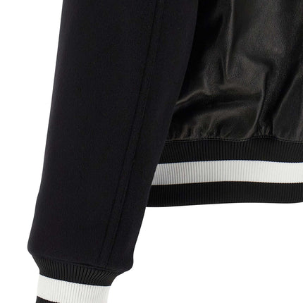 Balmain Bicolor Lamb Leather Leather Jacket