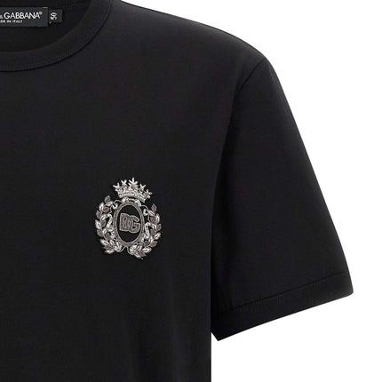 Dolce & Gabbana Black Cotton T-Shirt