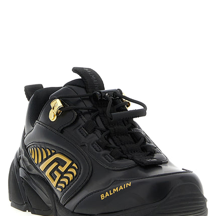 Balmain Black Nylon Athletic Sneakers