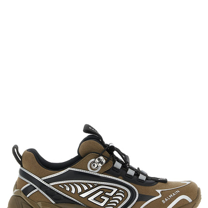 Balmain Bicolor Polyethylene Athletic Sneakers