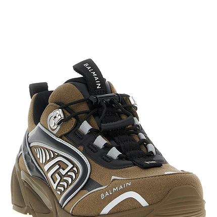 Balmain Bicolor Polyethylene Athletic Sneakers