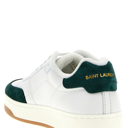 Saint Laurent Bicolor Calfskin Low Top Sneakers