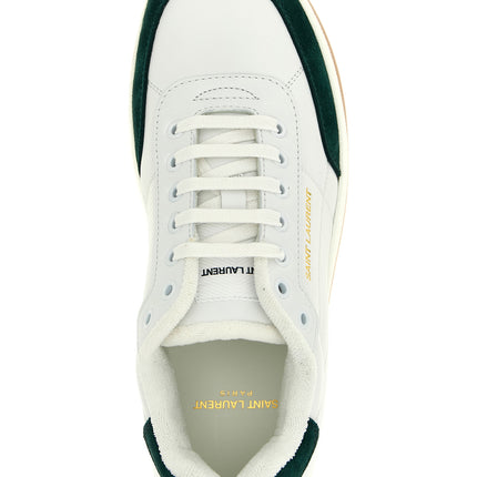 Saint Laurent Bicolor Calfskin Low Top Sneakers