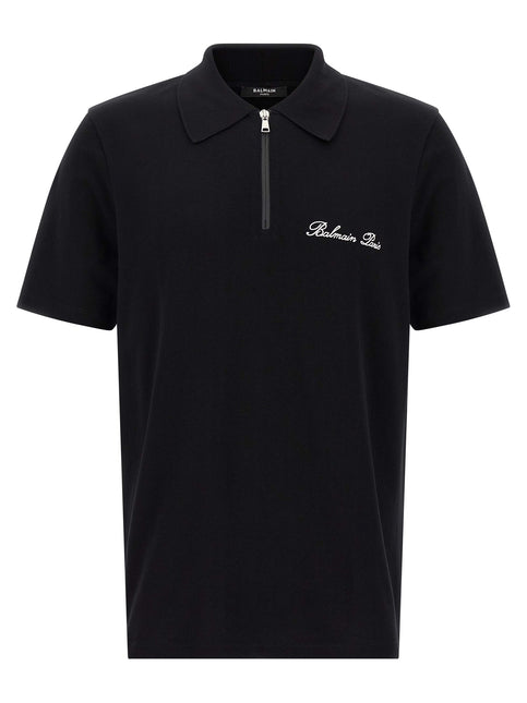 Balmain Bicolor Cotton Polo Shirt