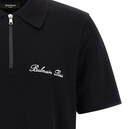 Balmain Bicolor Cotton Polo Shirt
