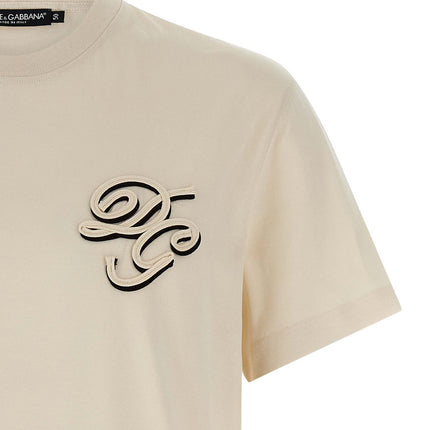 Dolce & Gabbana Beige Cotton T-Shirt
