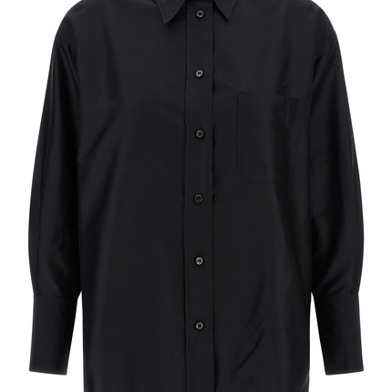 Alberto Biani Black Silk Blouse