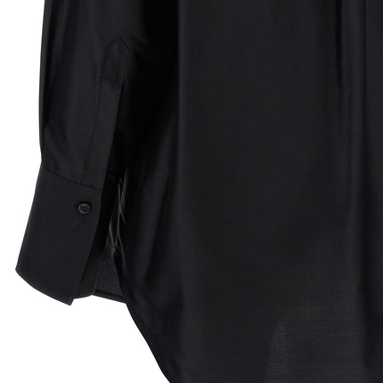 Alberto Biani Black Silk Blouse