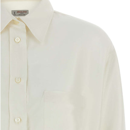 Alberto Biani White Silk Blouse