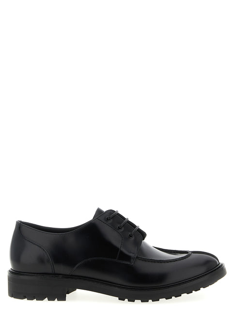 Saint Laurent Black Calfskin Oxfords And Derbies