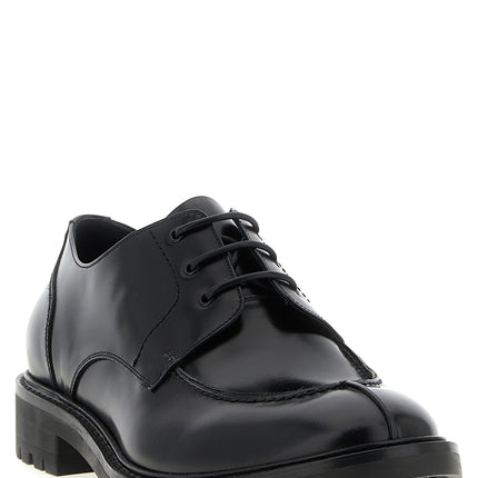 Saint Laurent Black Calfskin Oxfords And Derbies