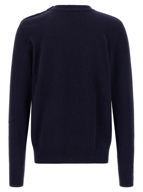 Balmain Blue Cashmere Cardigan