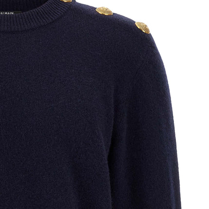 Balmain Blue Cashmere Cardigan