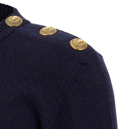 Balmain Blue Cashmere Cardigan