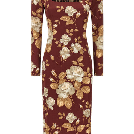 Dolce & Gabbana Multicolor Elastane Midi Dress
