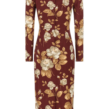 Dolce & Gabbana Multicolor Elastane Midi Dress