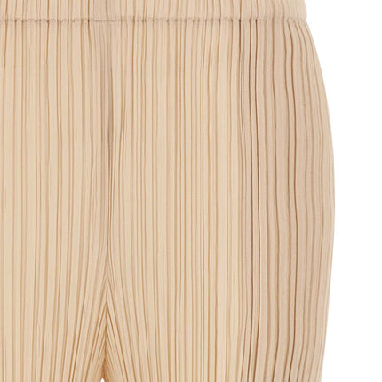 PLEATS PLEASE ISSEY MIYAKE Beige Polyester Casual Pants