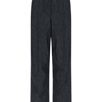 Fendi Blue Cotton High-Waisted Jean