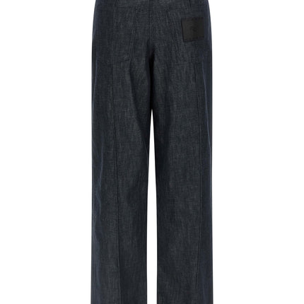 Fendi Blue Cotton High-Waisted Jean