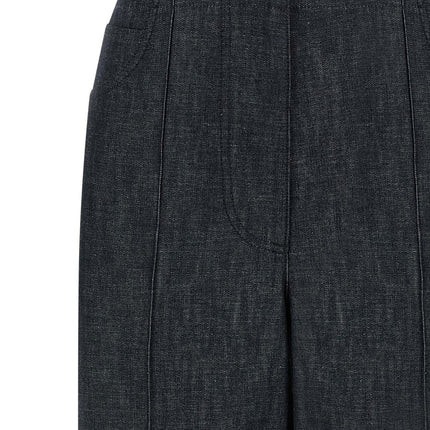 Fendi Blue Cotton High-Waisted Jean