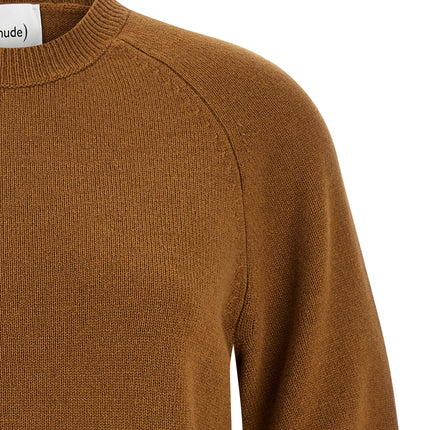 NUDE Brown Virgin Wool Cardigan