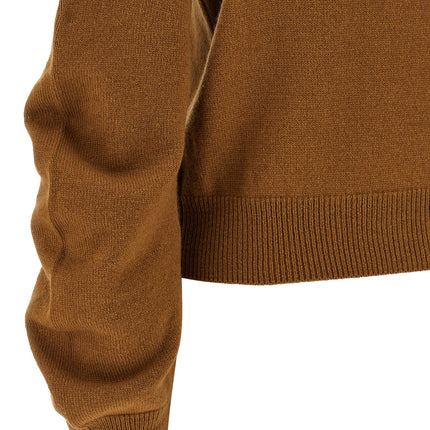 NUDE Brown Virgin Wool Cardigan
