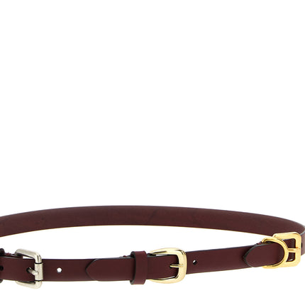Etro Bordeaux Calfskin Belt