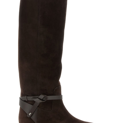 Jimmy Choo Brown Leather Over The Knee