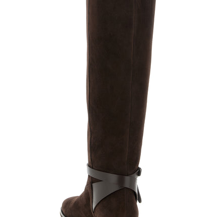 Jimmy Choo Brown Leather Over The Knee