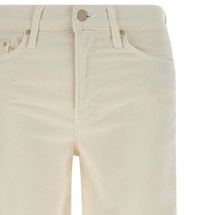 Mother Denim White Cotton Flared Pants