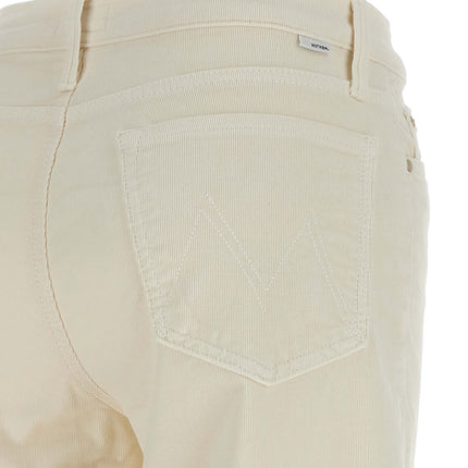 Mother Denim White Cotton Flared Pants