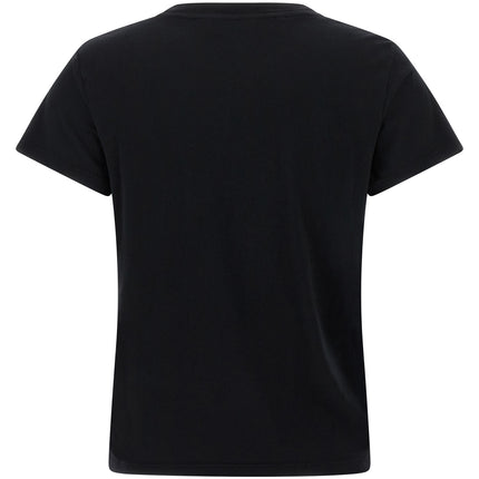 Mother Denim Black Cotton T-Shirt