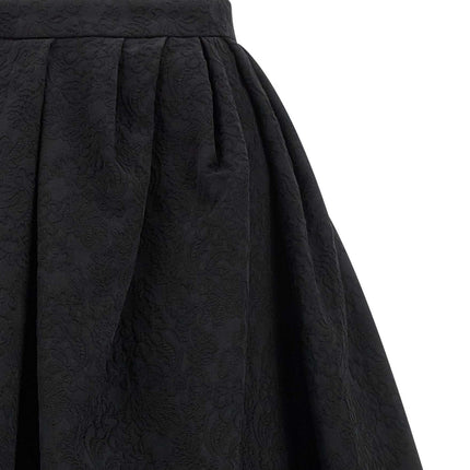 Carolina Herrera Black Cotton Midi Skirt