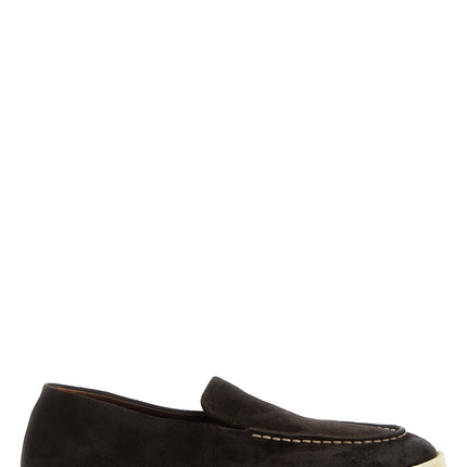 Marsell Brown Leather Slip-On Loafers
