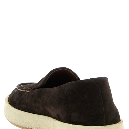 Marsell Brown Leather Slip-On Loafers