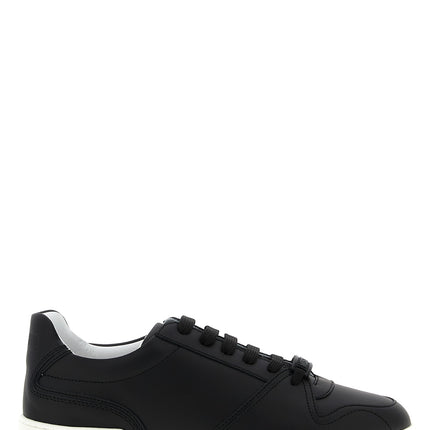 Moschino Black Leather Low Top Sneakers