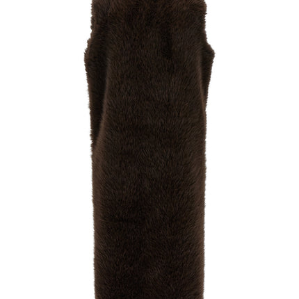 B&B COUTURE Brown Polyester Coat