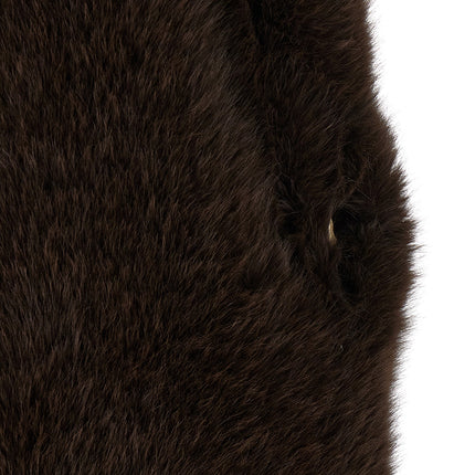 B&B COUTURE Brown Polyester Coat