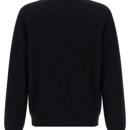 Roberto Collina Black Merino Wool Cardigan