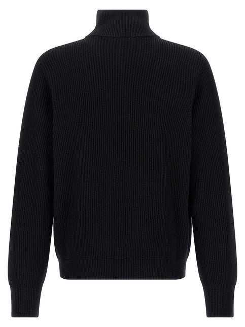 Roberto Collina Black Merino Wool Cardigan