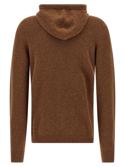 Roberto Collina Brown Virgin Wool Cardigan