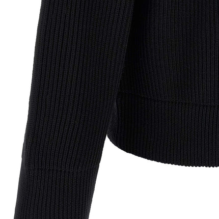 Roberto Collina Black Merino Wool Cardigan