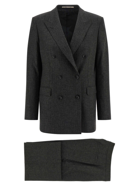 Tagliatore Gray Viscose Two-Piece Suit